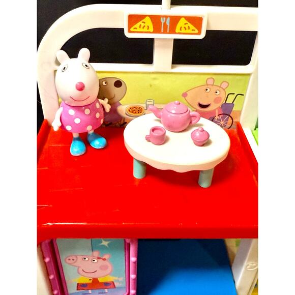Peppa’s Shopping Mall 3 Figures Playset & helicopter elevator works! - Picture 5 of 10